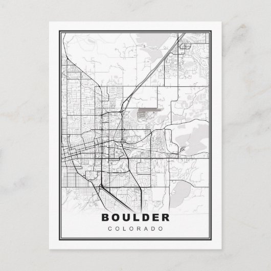 Boulder Map Briefkaart (Voorkant)