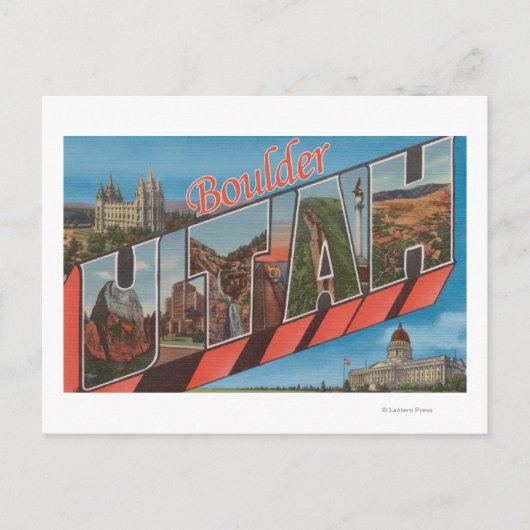 Boulder, UtahLarge Letter ScenesBoulder, UT Briefkaart (Voorkant)