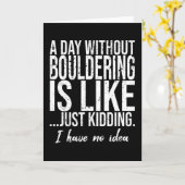 Boulderen grappig sport cadeau kaart (Gele Bloem)