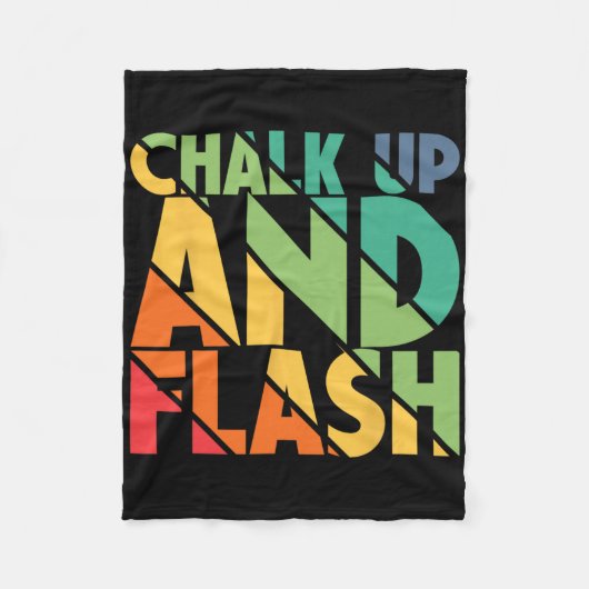 Boulderer Chalk Up And Flash Bouldering _5  Fleece Deken (Voorkant)