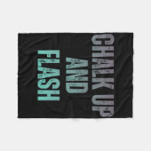 Boulderer Chalk Up And Flash Bouldering _6  Fleece Deken (Voorkant (Horizontaal))