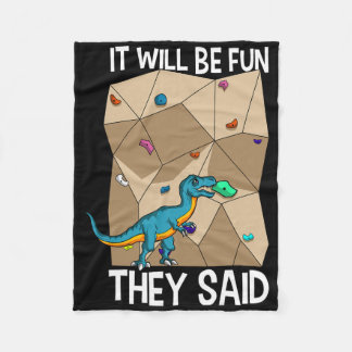 Bouldering Climber Boulderer Artificial Dinosaur C Fleece Deken