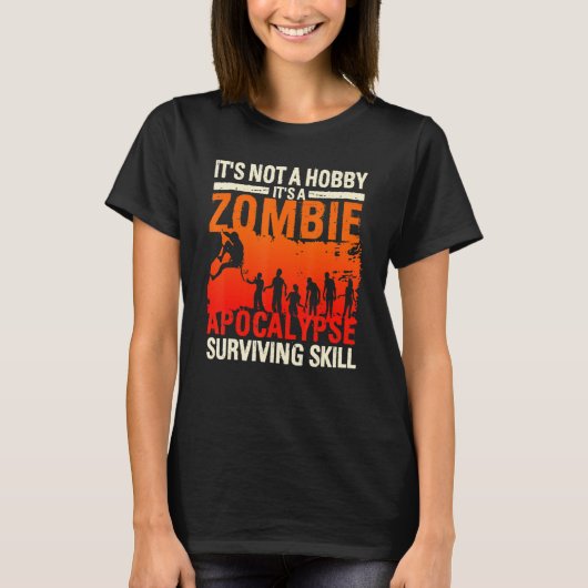Bouldering Climber Boulderer Zombie Apocalypse Cli T-shirt (Voorkant)