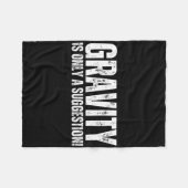 Bouldering Gavity Is Only A Suggestion Boulderer _ Fleece Deken (Voorkant (Horizontaal))