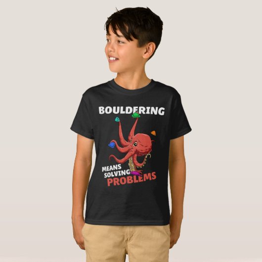 Bouldering Means Solving Problems  T-shirt (Voorkant volledig)