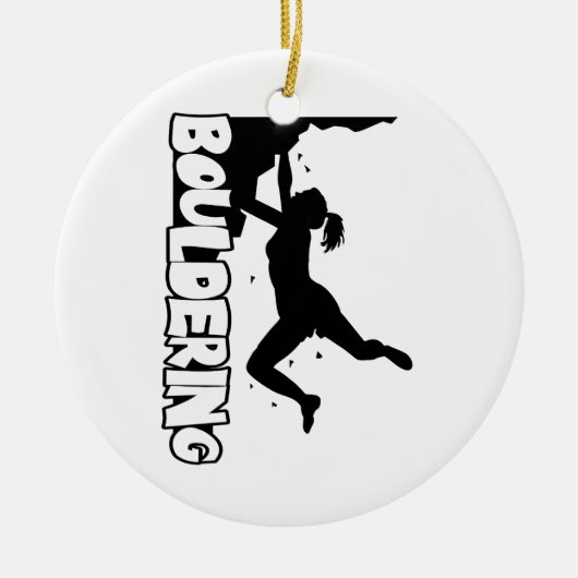 Bouldering_printvrouwen Keramisch Ornament (Voorkant)