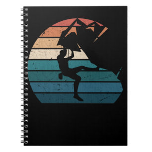 Bouldering Retro Mountain Rock klimmen Notitieboek