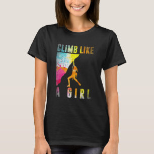Bouldering Rock cliber Women Girls Kinder Rock Cli T-shirt