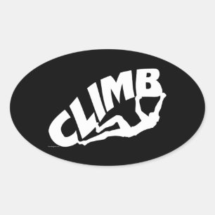 Bouldering-rottenbeklimming Ovale Sticker