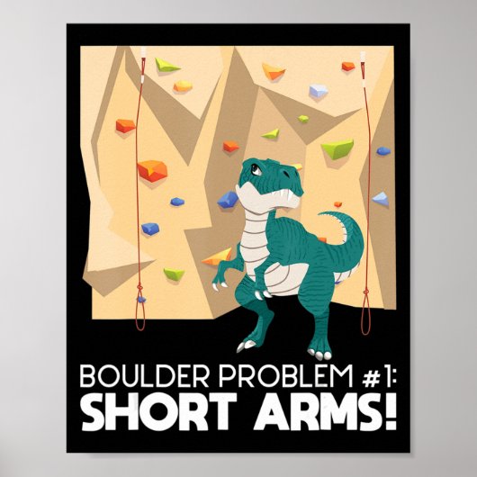 Bouldering T Rex Wall Climate Rock klimberberg Poster (Voorkant)