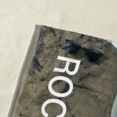 Boulders Beach Cust. Drôle Texte serviette de plag (En situation)