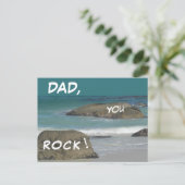 Boulders Beach - DAD You ROCK - Briefkaart (Staand voorkant)