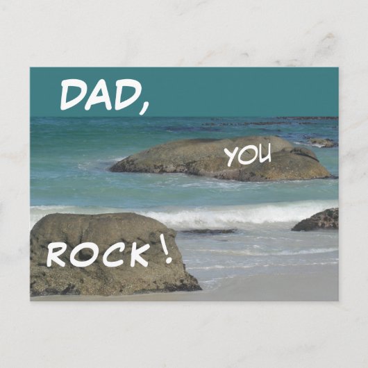Boulders Beach - DAD You ROCK - Carte postale (Devant)