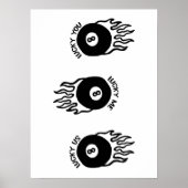 Boule 8 Chanceuse | Affiche de rétro billard (Devant)
