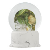 Boule À Neige Arbre de Noël I Argent et Or (Dos)