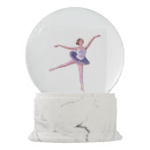 Boule À Neige Ballerine dans pourpre et blanc (Dos)