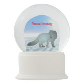 Boule À Neige Bonnes Fêtes - Renard arctique (Dos)