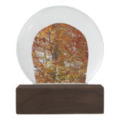 Boule À Neige Branches de la nature d'automne Feuille orange (Dos)