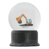 Boule À Neige Caricature de la pelle orange (Dos)