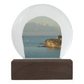 Boule À Neige Côte d'Antiguan Beau paysage marin de l'île (Dos)