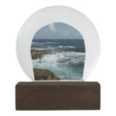 Boule À Neige Côte rocheuse d'Aruba et océan bleu (Dos)