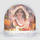 Boule à neige de décoration de Noël avec fille mag (Arrière)