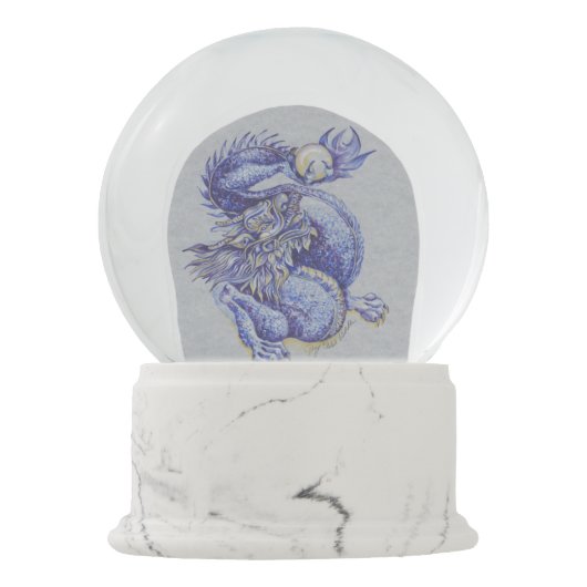 Boule À Neige Dragon bleu (Dos)