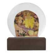 Boule À Neige Fallen Maple Feuille Jaune Automne Nature (Dos)