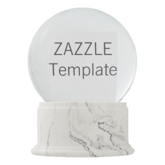 Boule À Neige Globe DE MARBRE BLANC de neige de finition de Noël