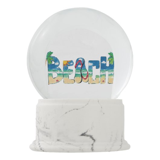 Boule À Neige Globe de neige de plage (Dos)
