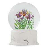 Boule À Neige Globe floral de neige d'iris (Dos)