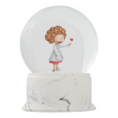 Boule À Neige Médecin fille avec un marteau réflexe Illustré (Dos)