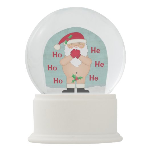 Boule À Neige Noël drôle Père Noël vilain fait sur commande (Devant)