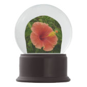 Boule À Neige Orange Hibiscus Fleur Tropical Floral (Devant)