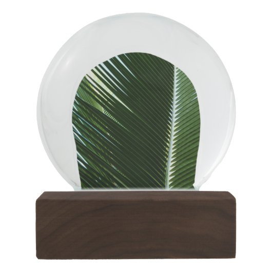 Boule À Neige Overlapping Palm Fronds Tropical Green Abstract (Dos)