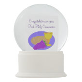 Boule À Neige Premier globe de neige de félicitations de sainte (Devant)