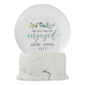 Boule À Neige Première Noël Engagé Aquarelle Verdure (Dos)