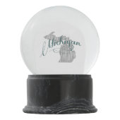 Boule À Neige Typographie d'État du Michigan (Dos)