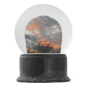 Boule À Neige Winter Sunset Nature Paysage Photographie (Dos)