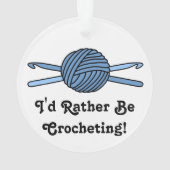 Boule bleue des crochets de fil et de crochet (dos)