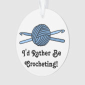 Boule bleue des crochets de fil et de crochet (devant)