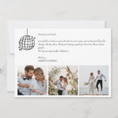 Boule carte de remerciements mariage (Dos)