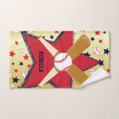Boule de battes de baseball et or personnalisés (Serviette à main)