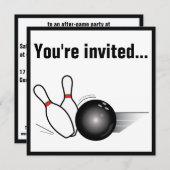 Boule de bowling et invitation de partie (Devant / Derrière)