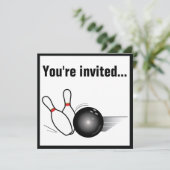 Boule de bowling et invitation de partie (Debout devant)
