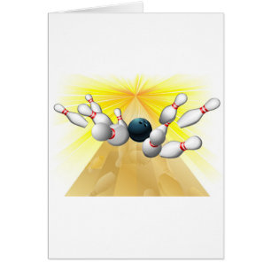 Boule de bowling frappant des goupilles