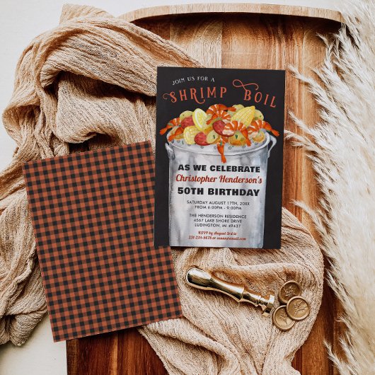 Boule de crevettes Invitation Anniversaire