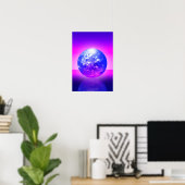 Boule de cristal de la Terre Impression, Affiche d (Bureau à domicile)