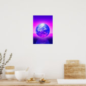 Boule de cristal de la Terre Impression, Affiche d (Cuisine)
