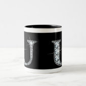 Boule de diamant "U" sur Mug Noir (Centre)